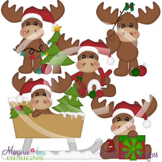 Mike The Moose Christmas SVG Cutting Files + Clipart - Click Image to Close